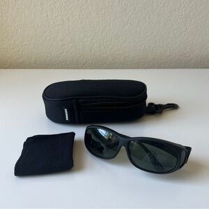 Cocoons Mini Slim Fitover Sunglasses | Black Frame / Polarized Gray Lens | NWOT